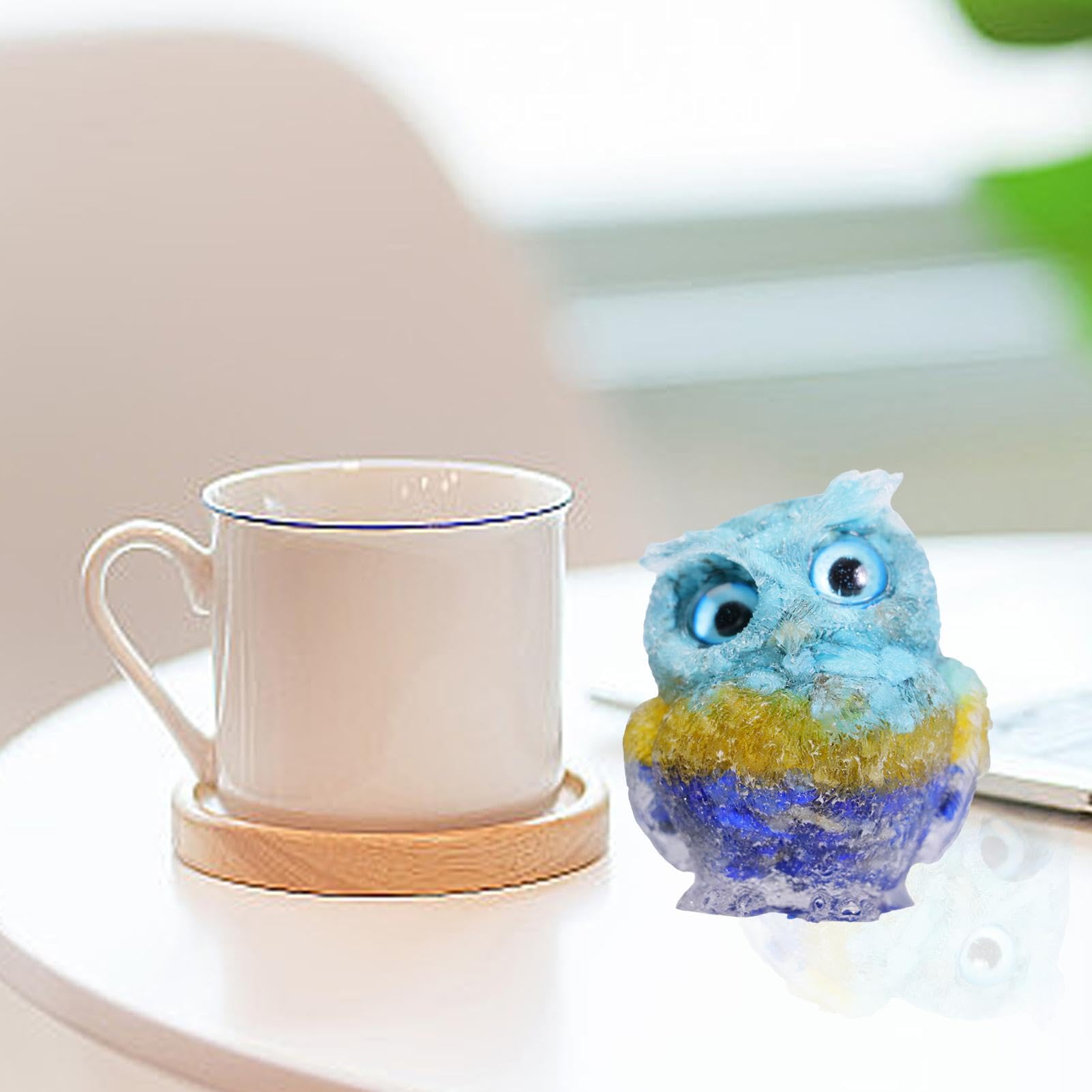 Amazon.co.jp: Ruwshuuk フクロウの置物 | 動物の置物 2.4インチ